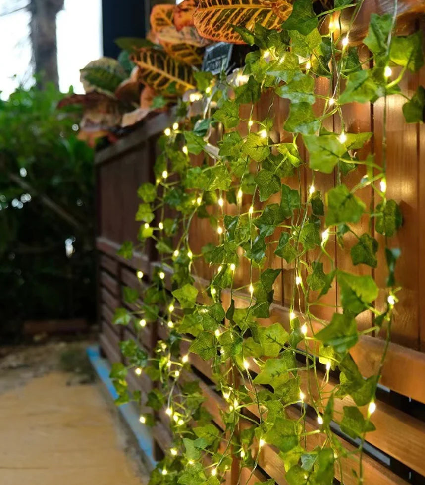 Moonova™ | Artificial Plant Leaves with LED Lights 🌿✨