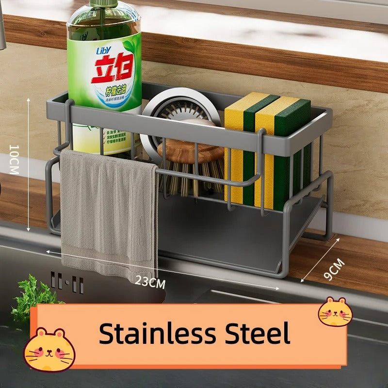 Moonova™ | Stainless Steel Kitchen Sink Drain Rack Organizer